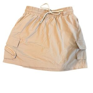 Mono B Beige Mini Skirt with Pockets